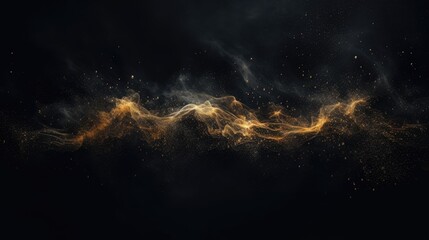 Glittering particles flowing in a dark space
