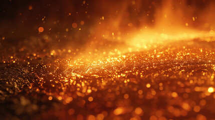 Obraz premium Close-up of molten metal.