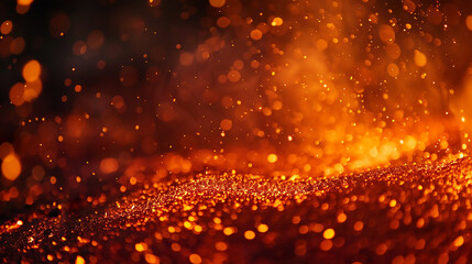 Close-up of molten metal being poured.