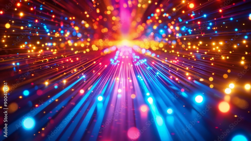 Wall mural abstract light beam patterns with dynamic designs and vibrant colors