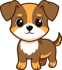 vector illustration  of a Baby Dog 