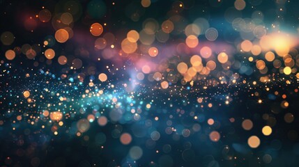 Glittering tech particles with a futuristic background