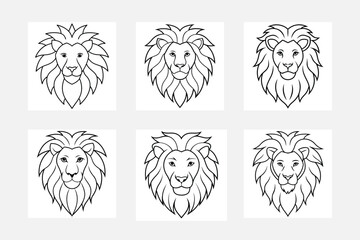 Easy Lion Line Art Illustration Set Guide
