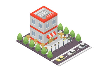 Isometric restaurant