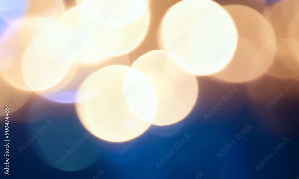 Poster abstract bokeh background with warm and cool colors