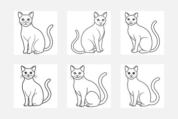 Cat Line Art Illustration for Home Decor
