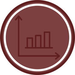 Bar Chart Vector Line Double Circle Maroon