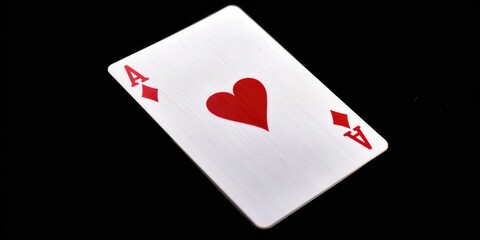 Obraz premium A close-up shot of a playing card featuring a heart symbol