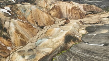 Landmannalaugar highland mountains in Iceland