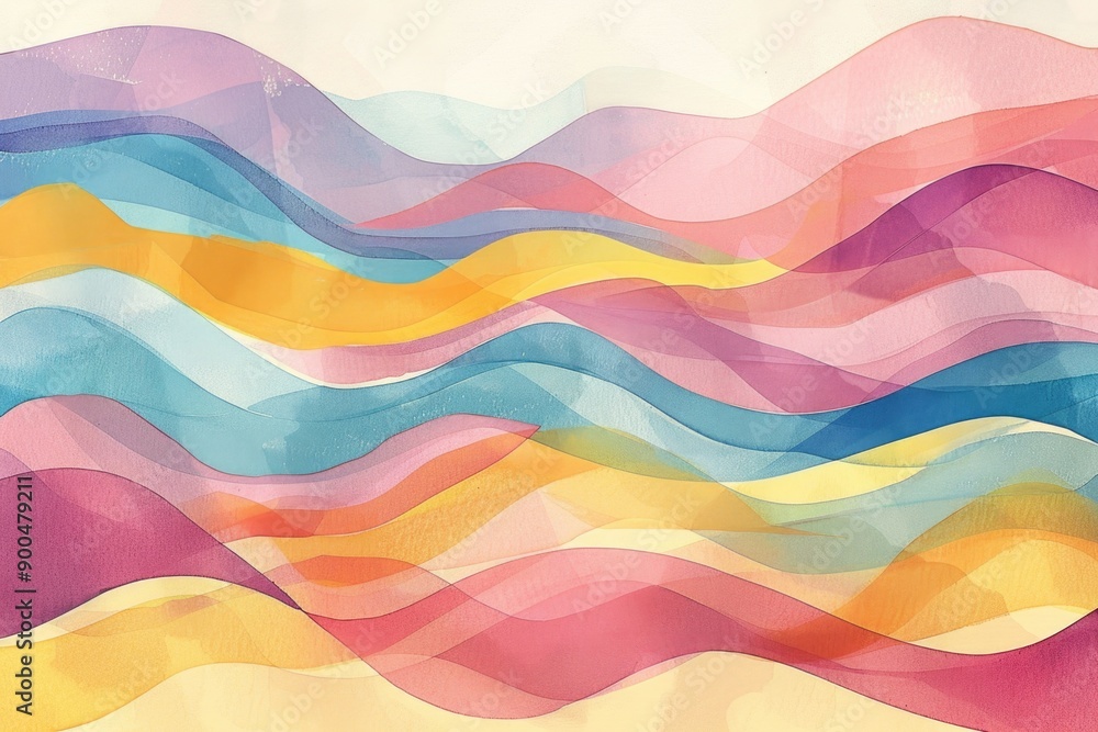 Aufkleber a vibrant and abstract design featuring a wavy pattern on a white background, ideal for use in desig