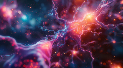 Fototapeta premium virus, neuron gas, miniature landscape, cell, medical