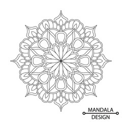 Floral vintage decorative elements mandala