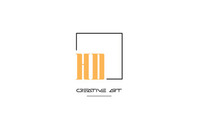 HD, DH, H, D abstract letters logo monogram