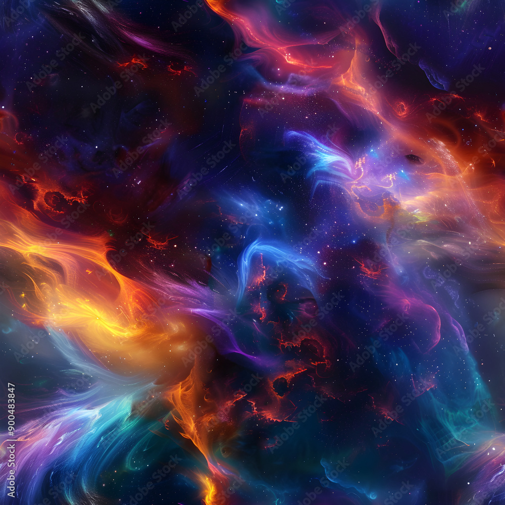 Leinwandbilder abstract cosmic background showing colorful nebula clouds of gas and dust