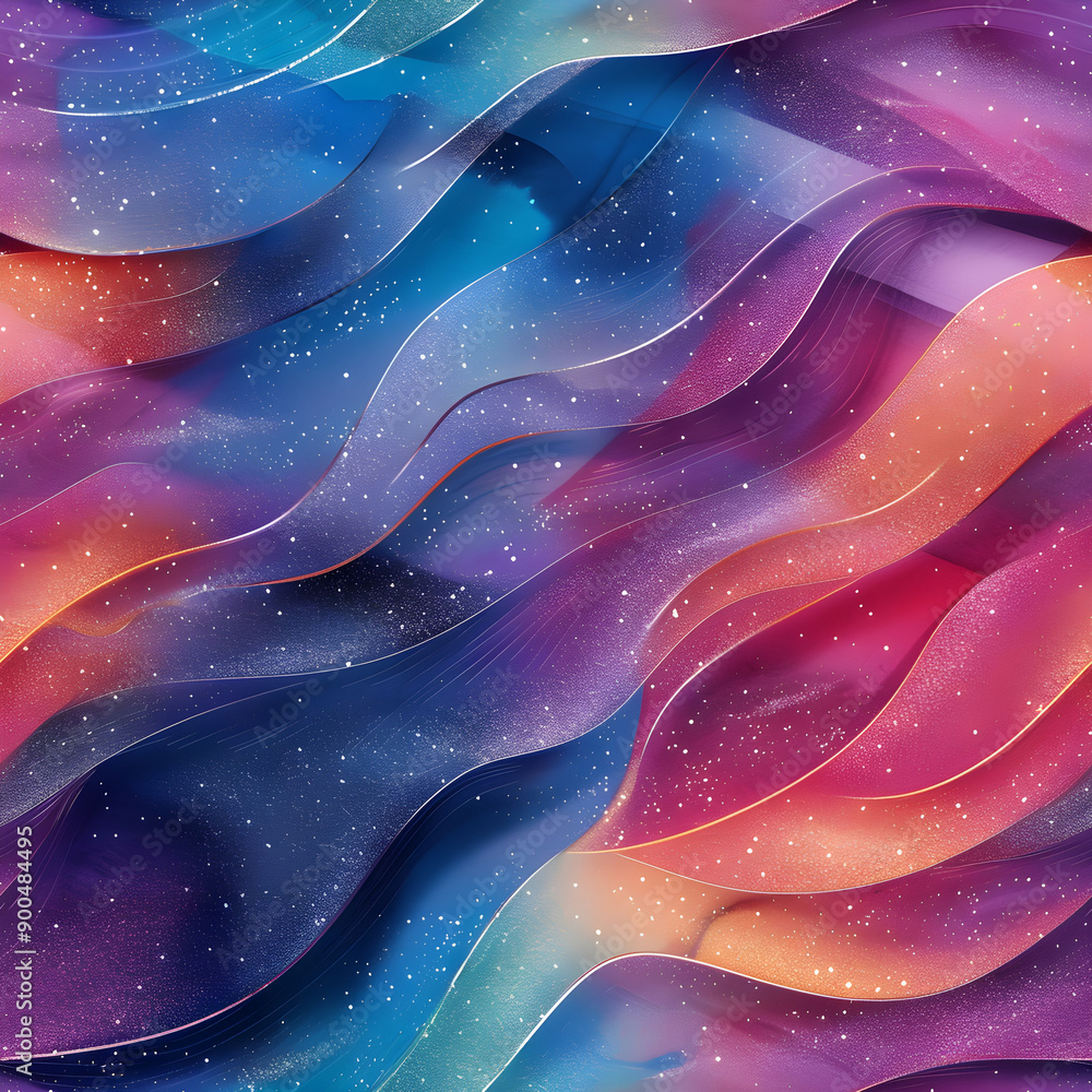Aufkleber Abstract colorful waves pattern background flowing in harmony