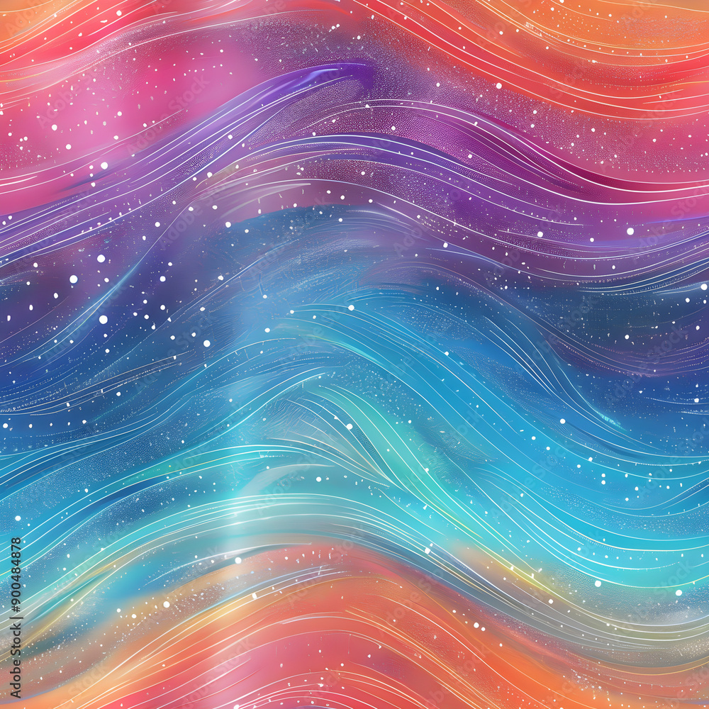 Aufkleber Abstract colorful texture background with wavy swirling lines forming a beautiful pattern