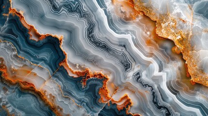 Obraz premium Mesmerizing Agate Texture: Layers of Stone, Fire, and Ice