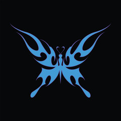 Neo tribal y2k gothic style tattoo. Cyber sigilism heart design. Vector isolated