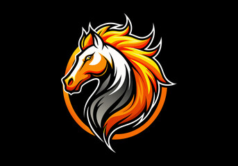 animal, black, defense, design, elegance, elegant, face, graphic, guard, head, horse, horse logo, icon, illustration, logo, luxurious, luxury, mascot, protect, secure, security, shield, stallion,
