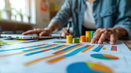 Business icon bar chart design. Modern business analysis and visualization on infographic