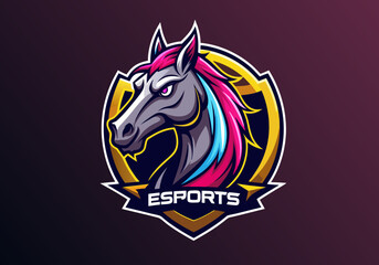 animal, black, defense, design, elegance, elegant, face, graphic, guard, head, horse, horse logo, icon, illustration, logo, luxurious, luxury, mascot, protect, secure, security, shield, stallion,