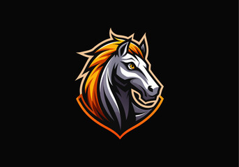 Fototapeta premium animal, black, defense, design, elegance, elegant, face, graphic, guard, head, horse, horse logo, icon, illustration, logo, luxurious, luxury, mascot, protect, secure, security, shield, stallion,