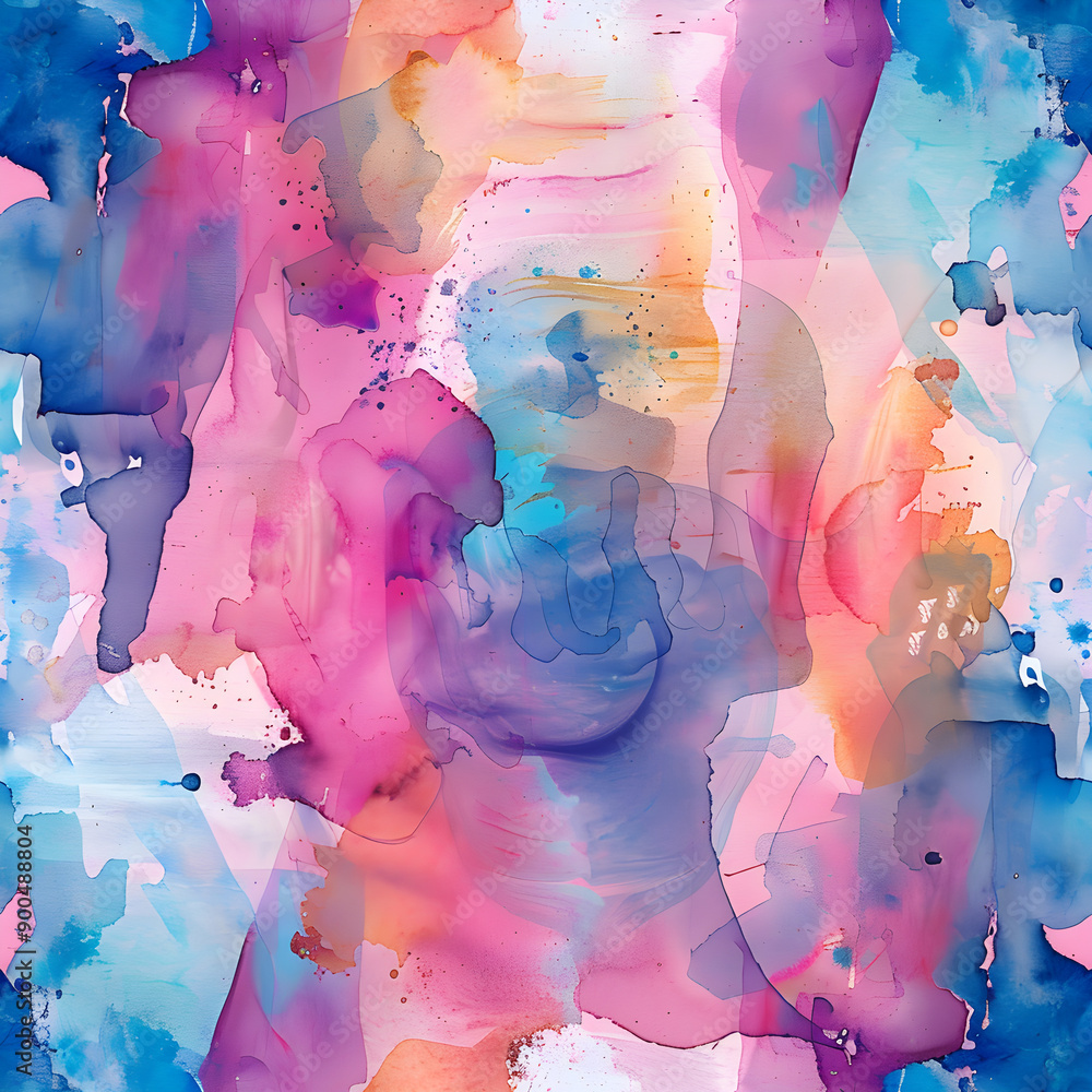 Poster abstract watercolor pattern creating vibrant and expressive design