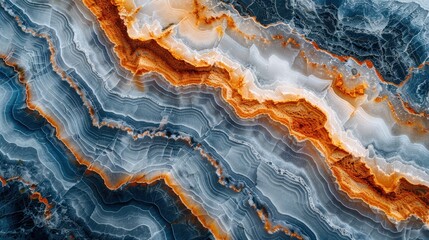 Obraz premium Mesmerizing Geological Masterpiece: An Agate Slice Reveals Nature's Captivating Artistry