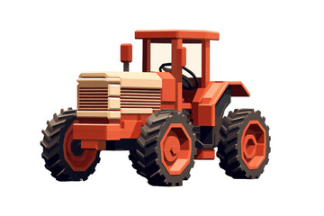 Obraz premium modern tractors Presenting clean lines Isolated on white background.