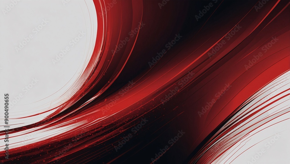 Poster sleek red vector design. smooth wave for minimalistic website and presentation backgrounds. high con