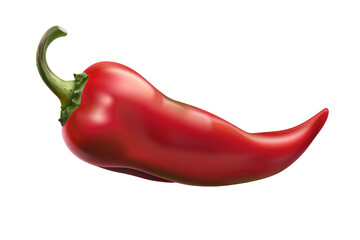Realistic bright red jalapeno pepper isolated on white background.