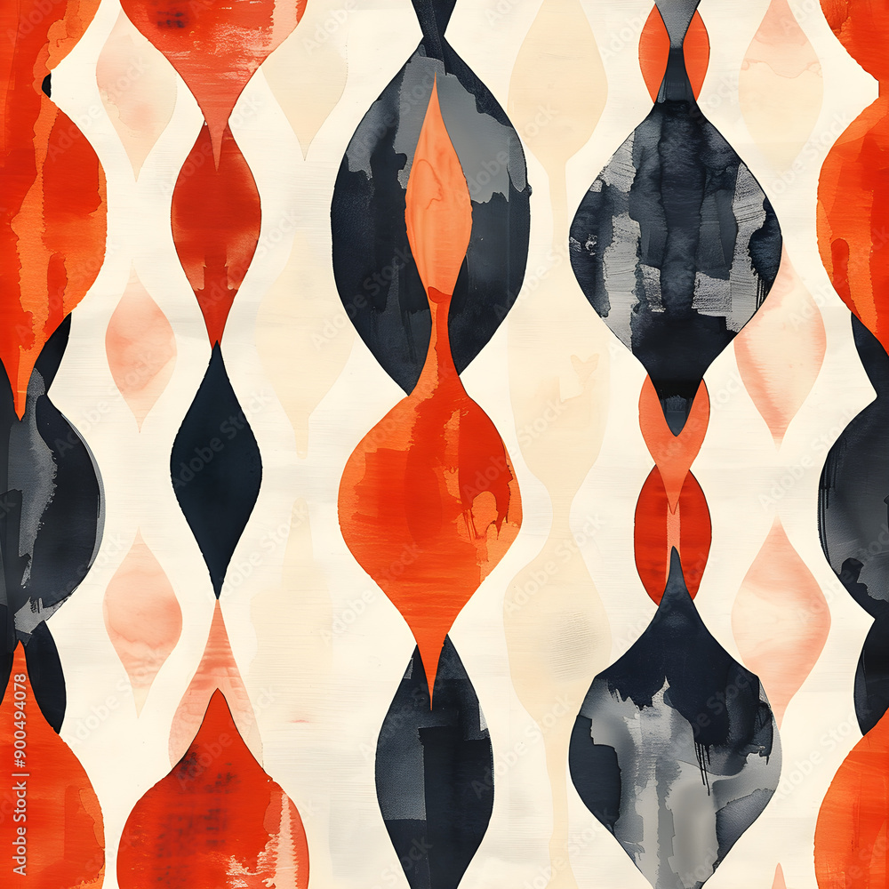 Poster Seamless pattern with a modern and abstract design