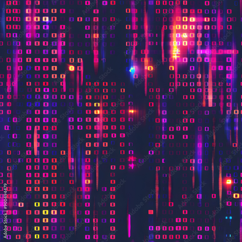 Fototapete abstract technology pattern showing futuristic data flowing
