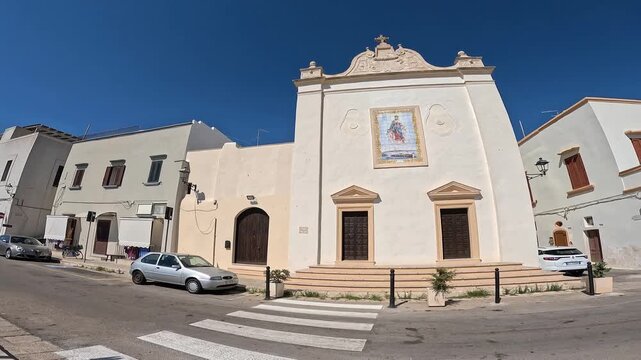 View of Gallipoli, a seaside town in the Puglia region of Italy.