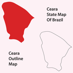 ceara state map of brazil