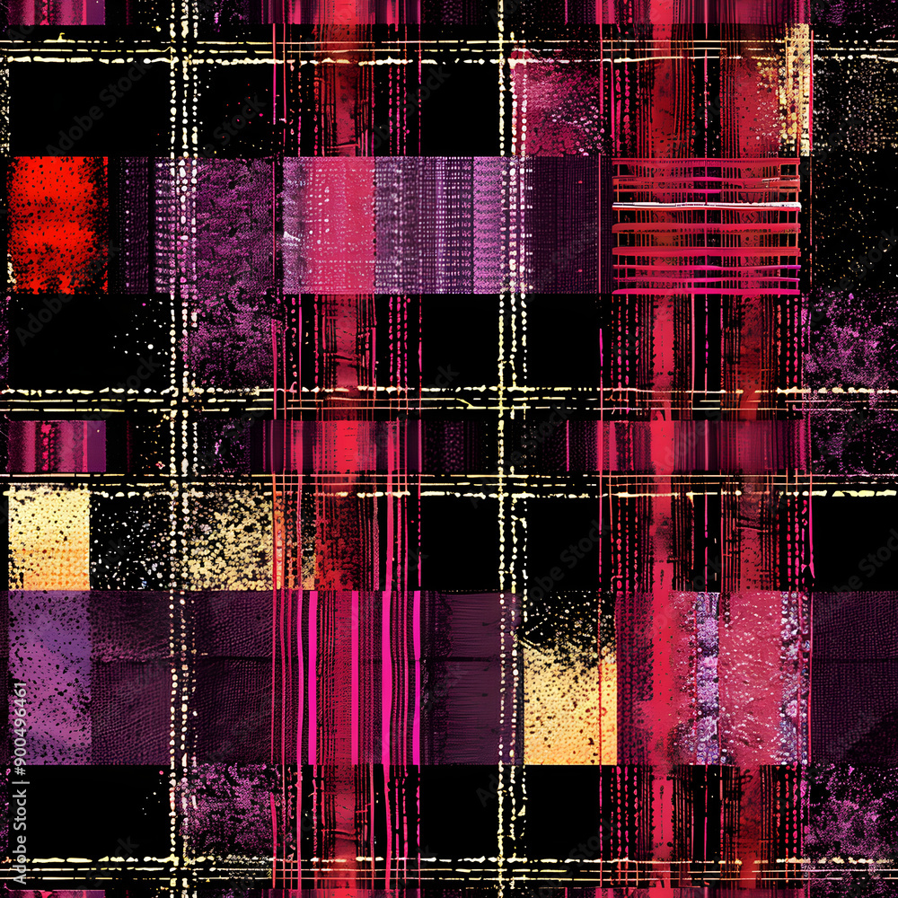Aufkleber Abstract geometric pattern showing a mix of colorful rectangles