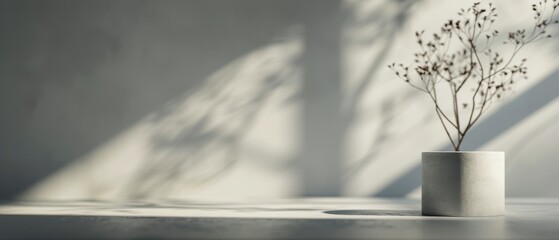 White Pots With Plants on a Shelf