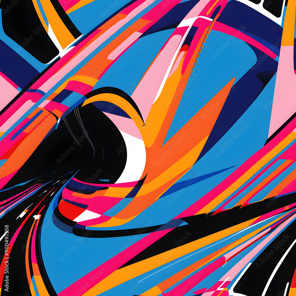 Poster abstract colorful background swirling with dynamic shapes