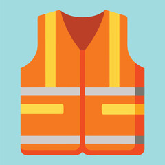 Illustration of Safety orange vest