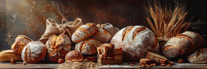 World Bread Day. freshly baked bread.
