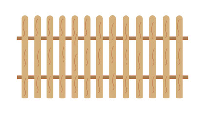 Wooden fence isolated on white background