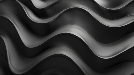 Obraz premium Dark background with waves. Elegant texture in calm black-gray tones.