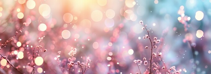 Delicate Flowers With Bokeh Background