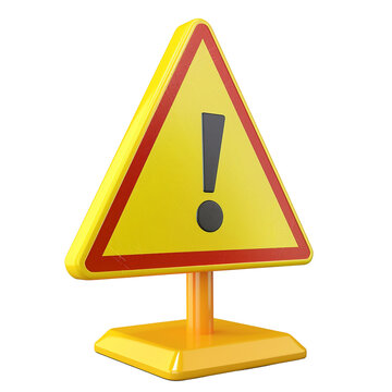 recommend clip art: 3d warning sign with exclamation mark clip art