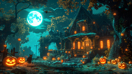 Halloween illustration horror