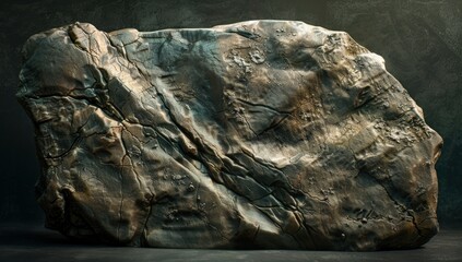 Naklejka premium A Close-Up of a Rough and Weathered Rock
