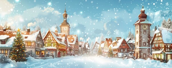 Festive banner with cheerful Bavarian designs welcoming all to the event.