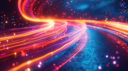 Obraz premium Gradient light effects creating a sense of speed