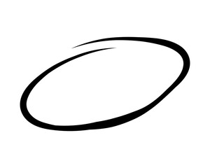 chalked circle frame grunge oval brush. underline and strikethrough stroke charcoal symbol for diagrams. Vector doodle marker drawing. Freehand stripe.