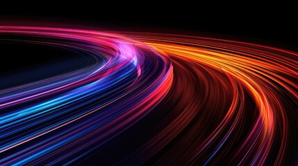 Gradient light trails with a sense of speed